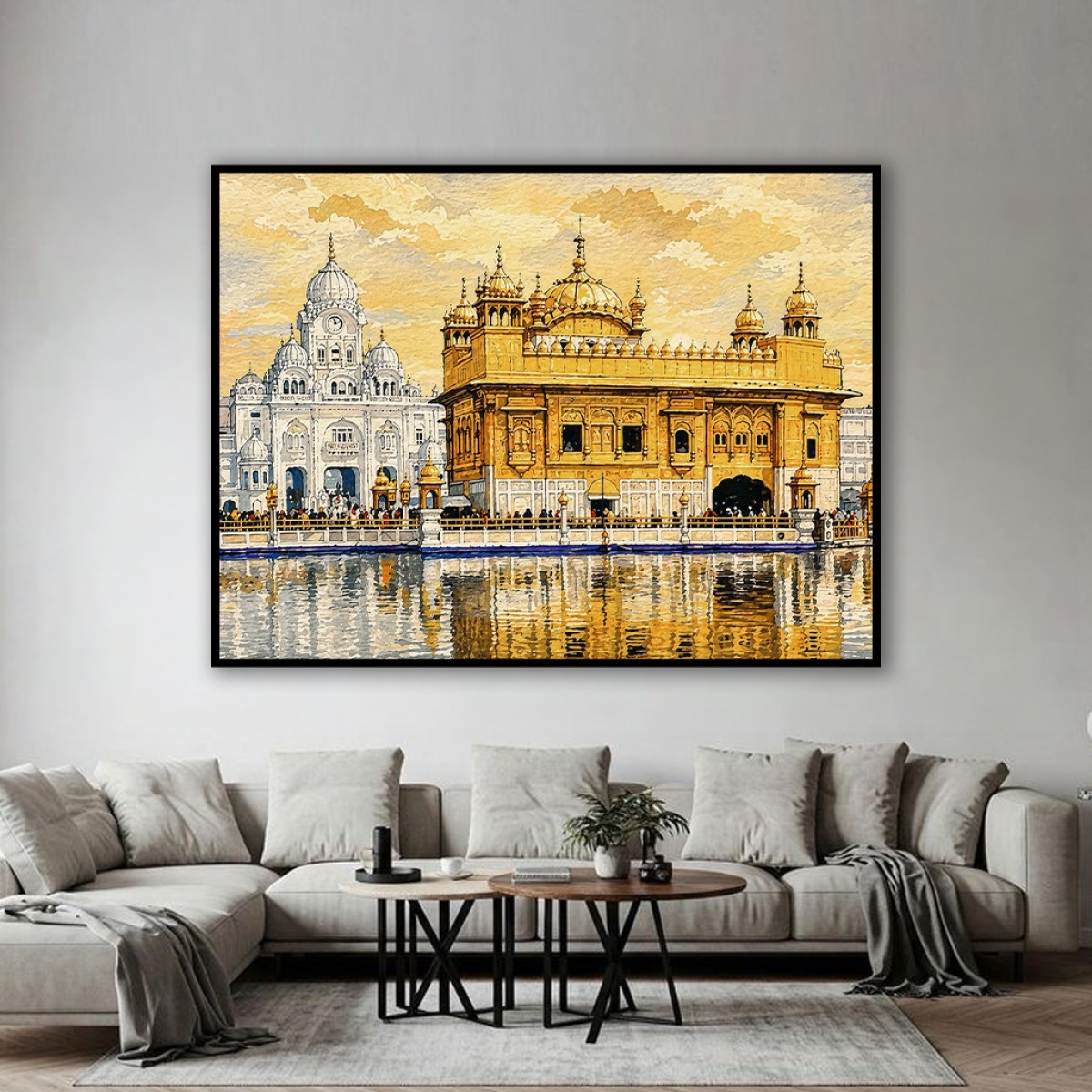 Serene Golden Temple (Harmandir Sahib) Canvas Wall Art